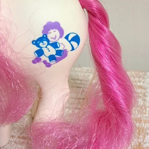 Vintage 1982 G1 My Little Pony LI'L TOT Doll Teddy Hasbro MLP Pink - Picture 3 of 12